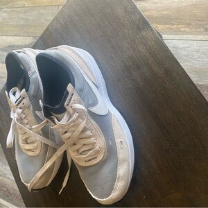 Nike Women's Gray and White Sneakers